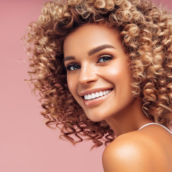 Woman smiling
